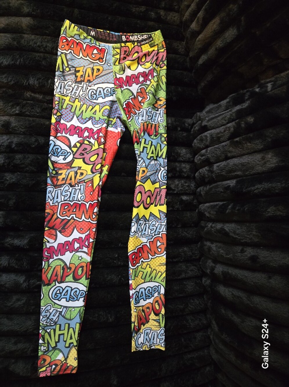 Bombsheller ZapBangPow Print Leggings, Size Med